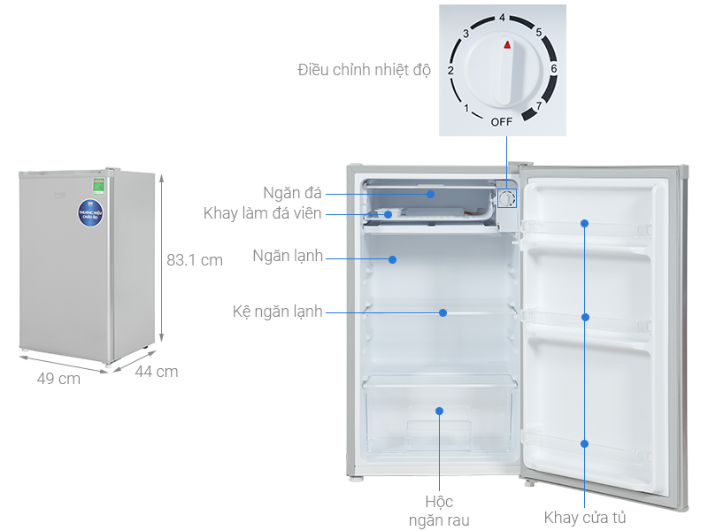 Beko 90 lít RS9052S Beko 90 lít RS9052S