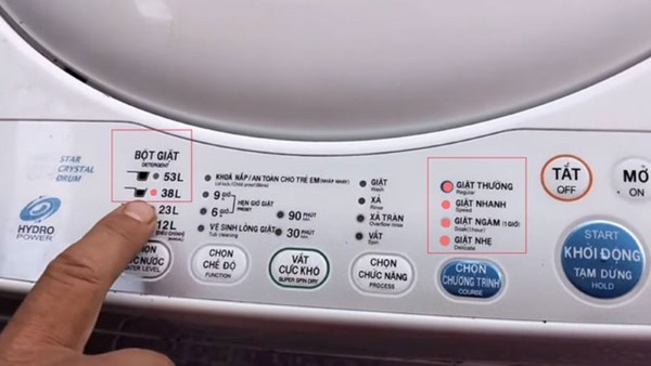Máy giặt Toshiba chạy sai chương trình