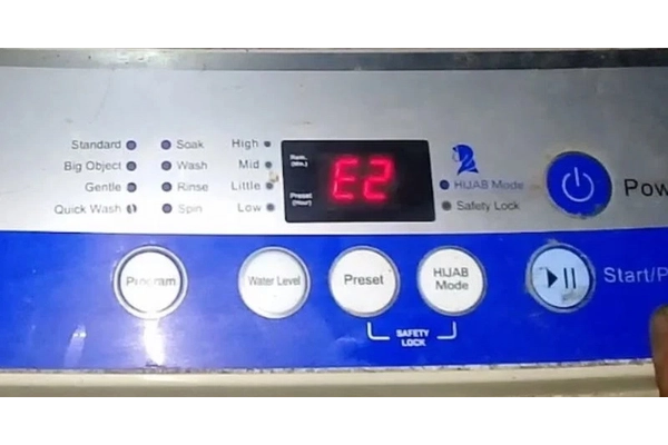 Lỗi E2 máy giặt Aqua là gì? Lỗi E2 máy giặt Aqua là gì?