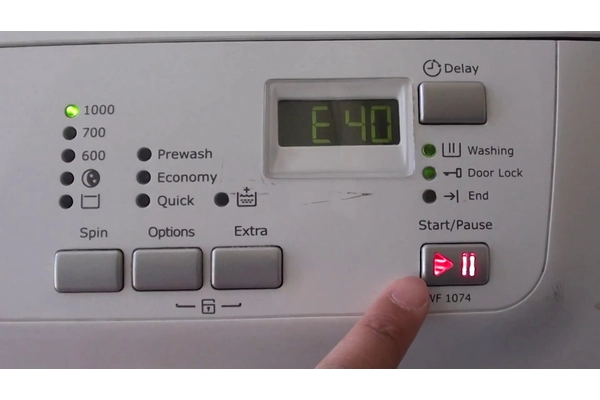 Nguyên nhân gây ra lỗi E40 trên máy giặt Electrolux Nguyên nhân gây ra lỗi E40 trên máy giặt Electrolux