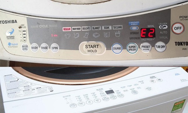 Dấu hiệu nhận biết khi máy giặt Toshiba lỗi E2
